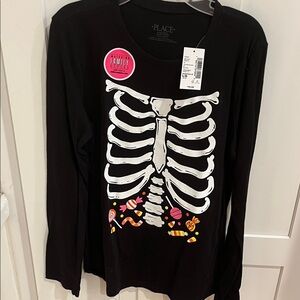 Place Black Skeleton Candy Shirt